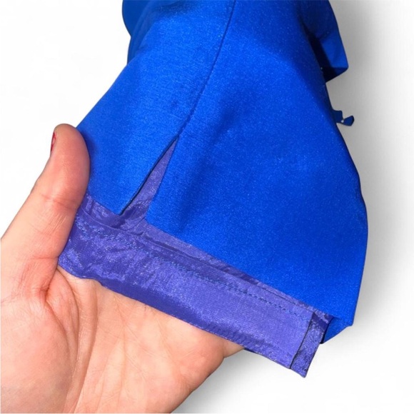 BOLD COBALT BLUE VINTAGE 90s SILK 3-PIECE SET - Picture 9 of 13